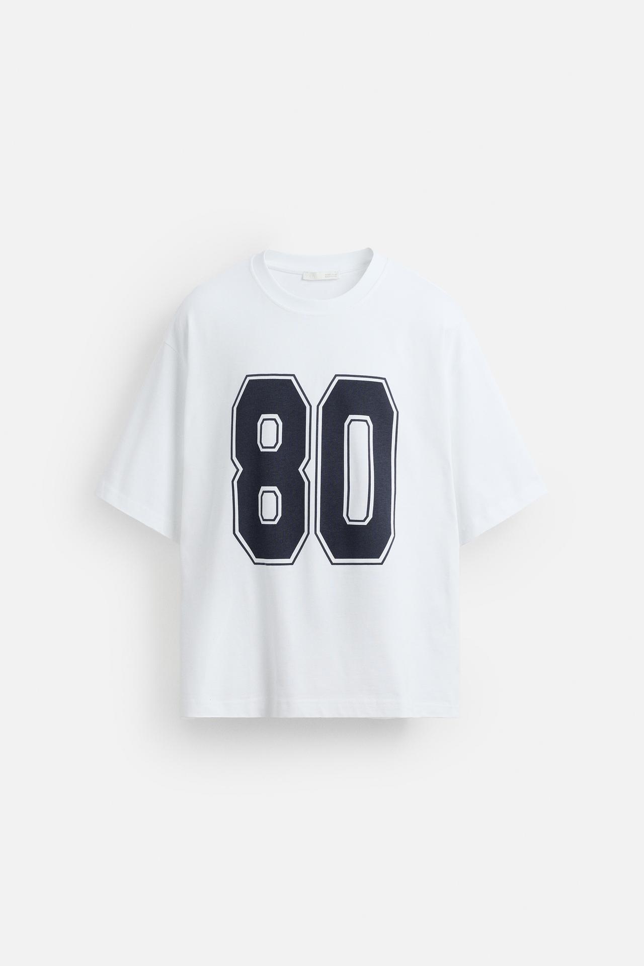 RETRO NUMBER PRINT T-SHIRT
