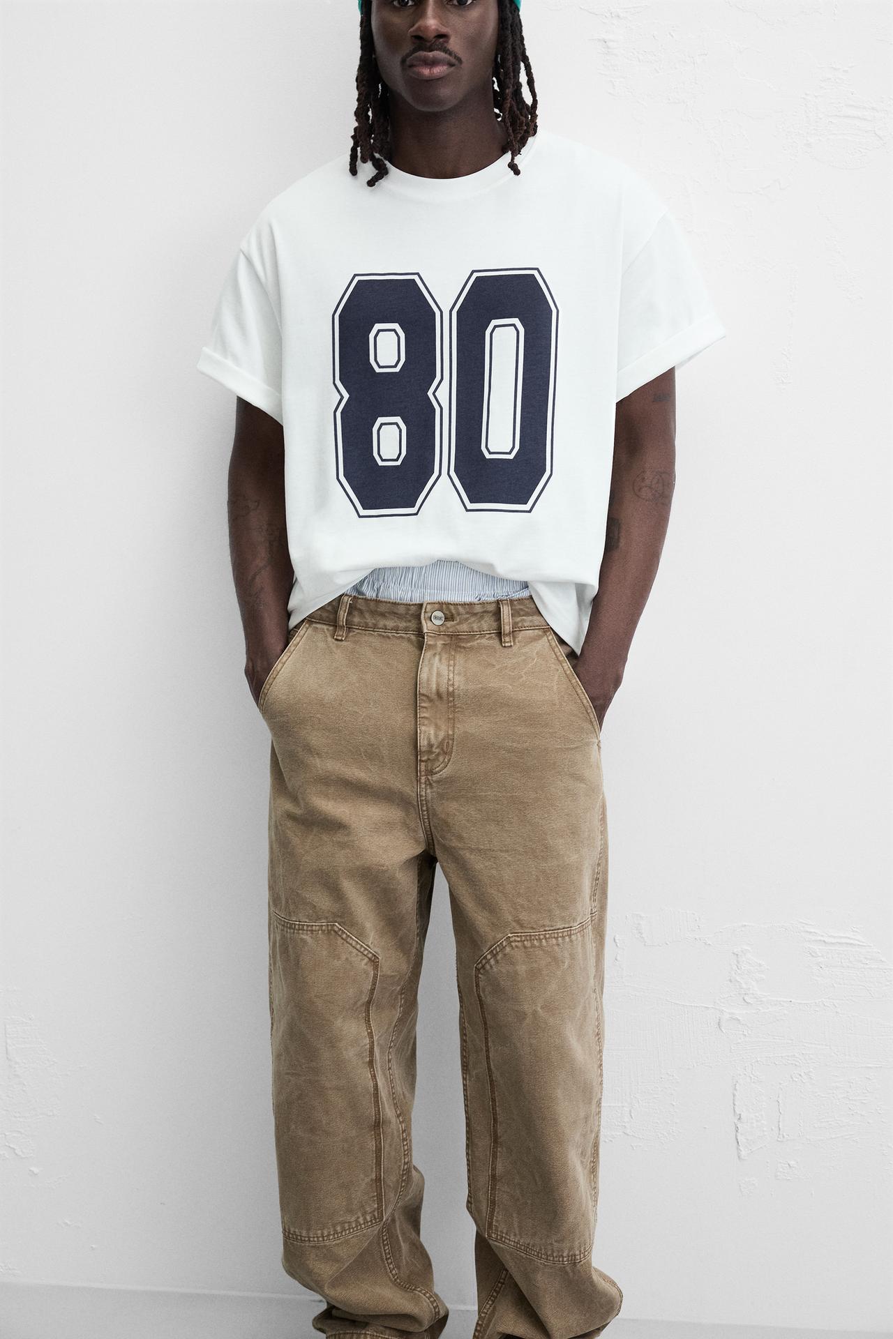 RETRO NUMBER PRINT T-SHIRT