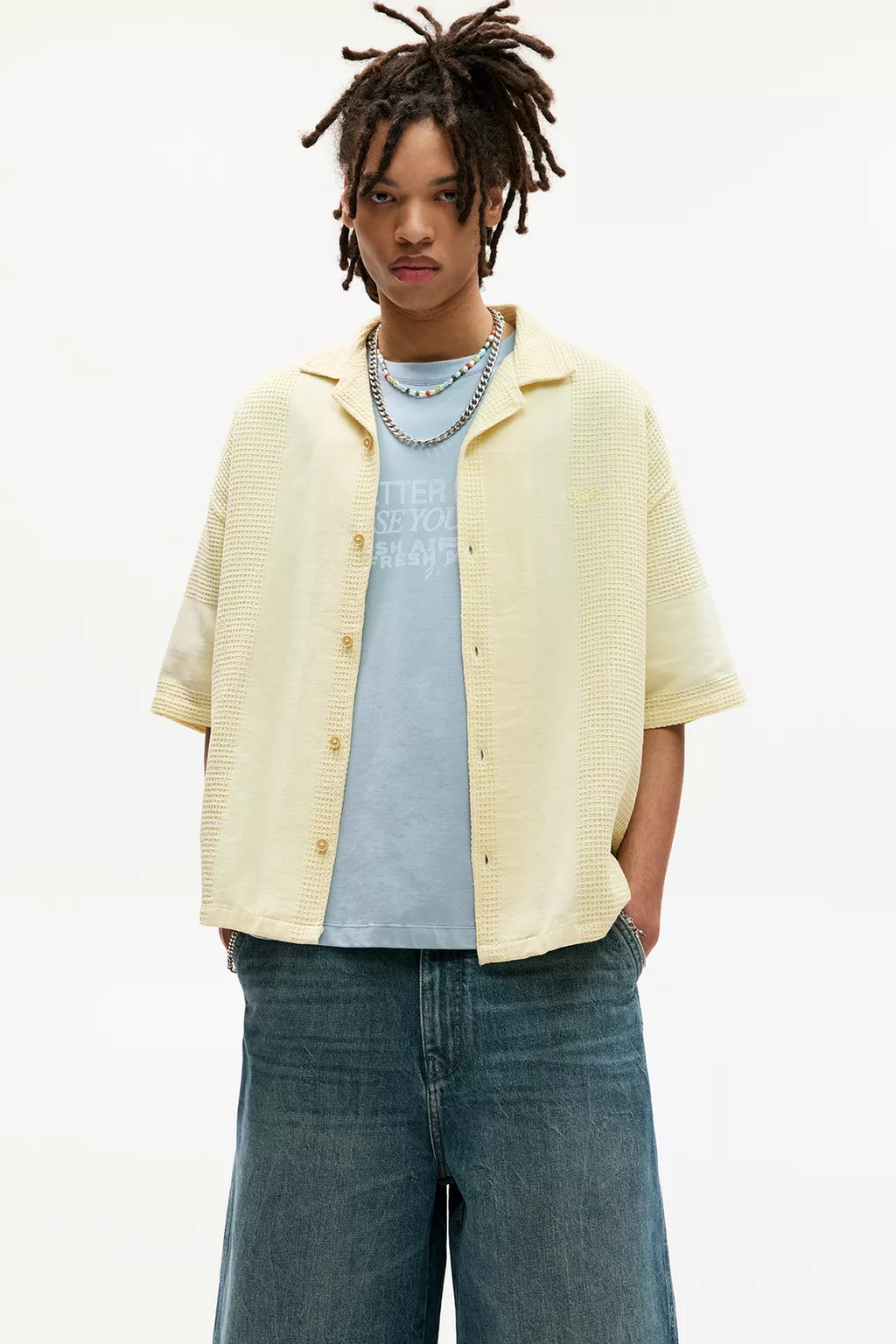  Short sleeves and wafer textured STWD shirt 