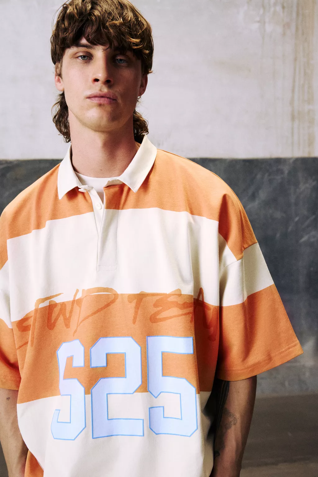  Striped and polo collar STWD t-shirt 