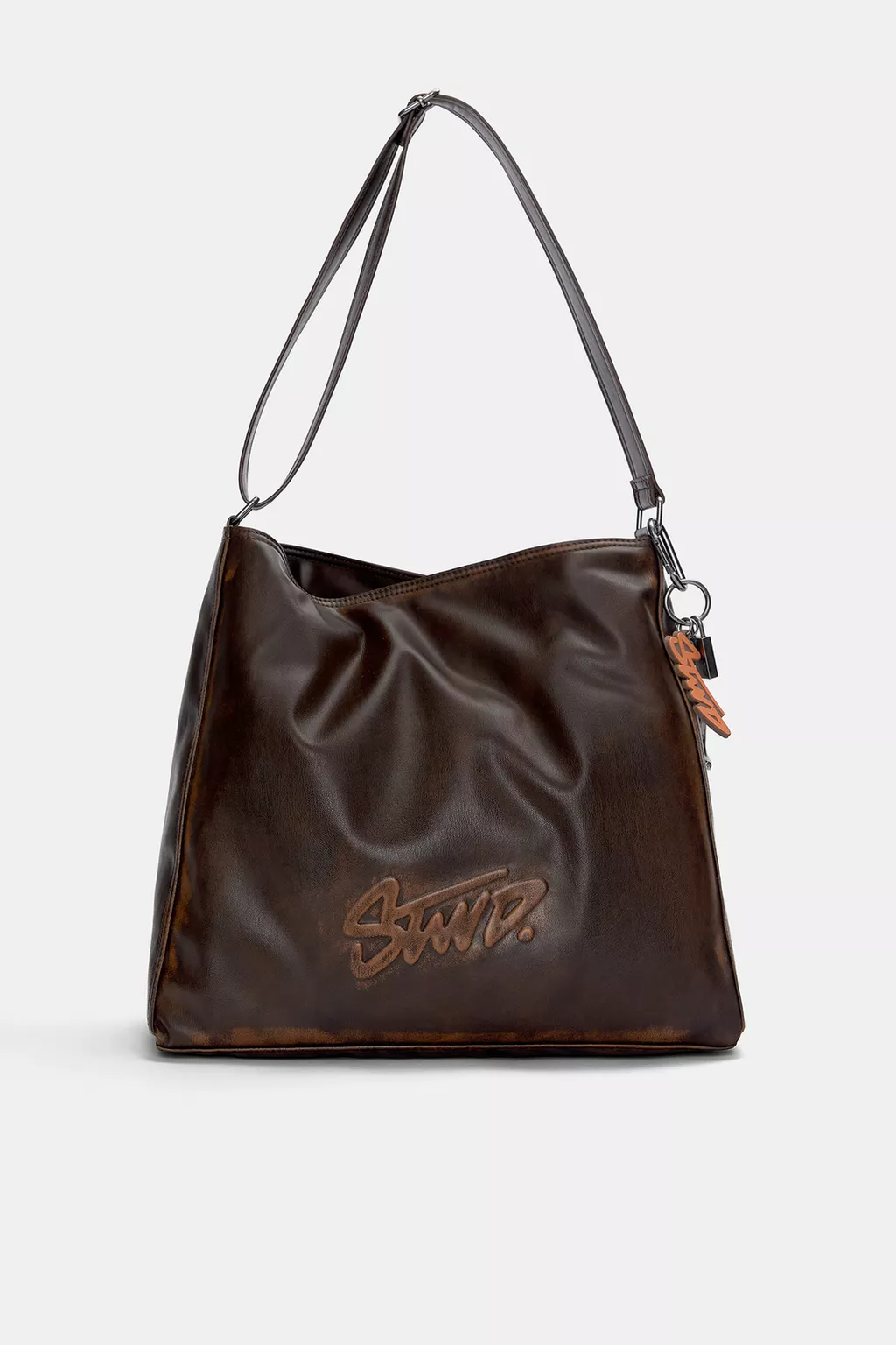 Distressed Detailed STWD mini tote bag