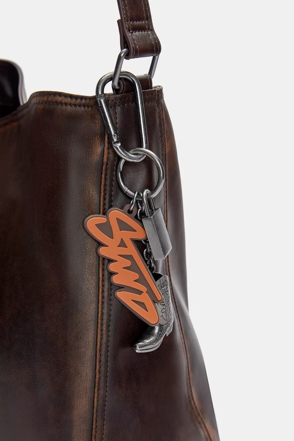  Distressed Detailed STWD mini tote bag 
