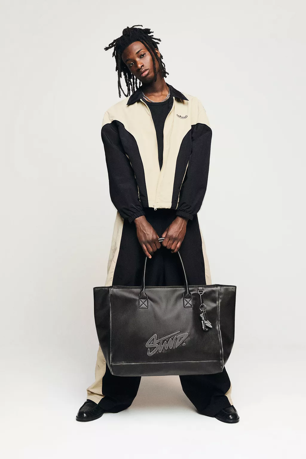  Distressed Detailed STWD tote bag 