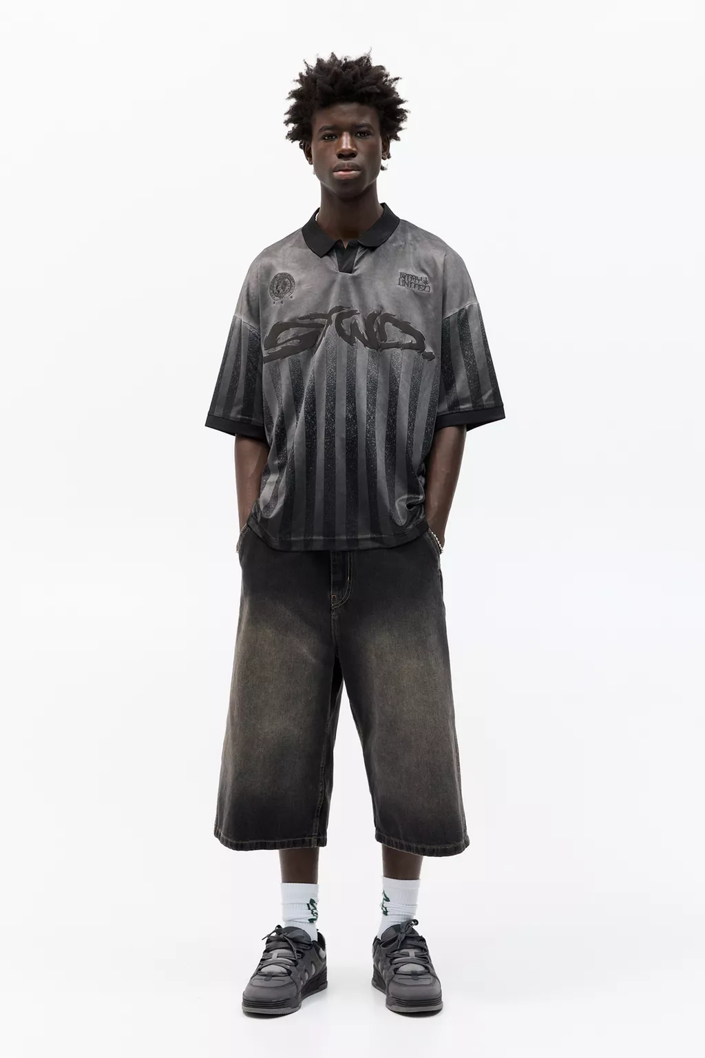  Polo Collar Striped STWD T-shirt 