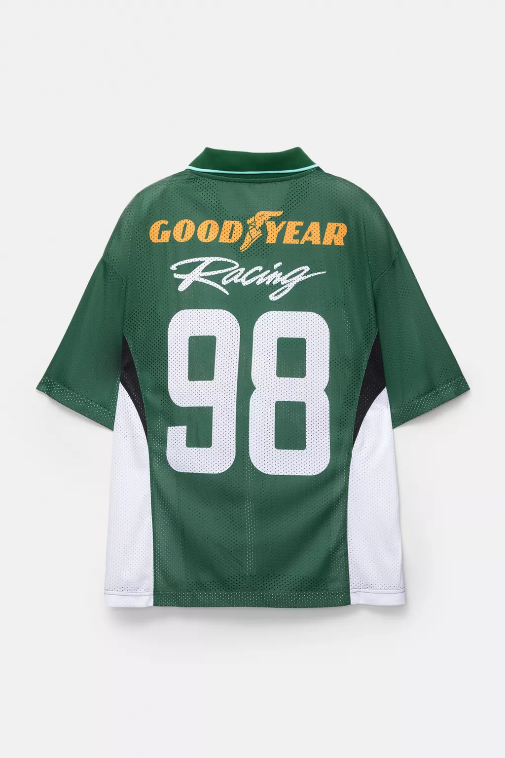  Goodyear racing themed polo collar t-shirt 