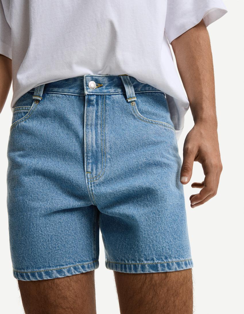 Denim bermuda shorts