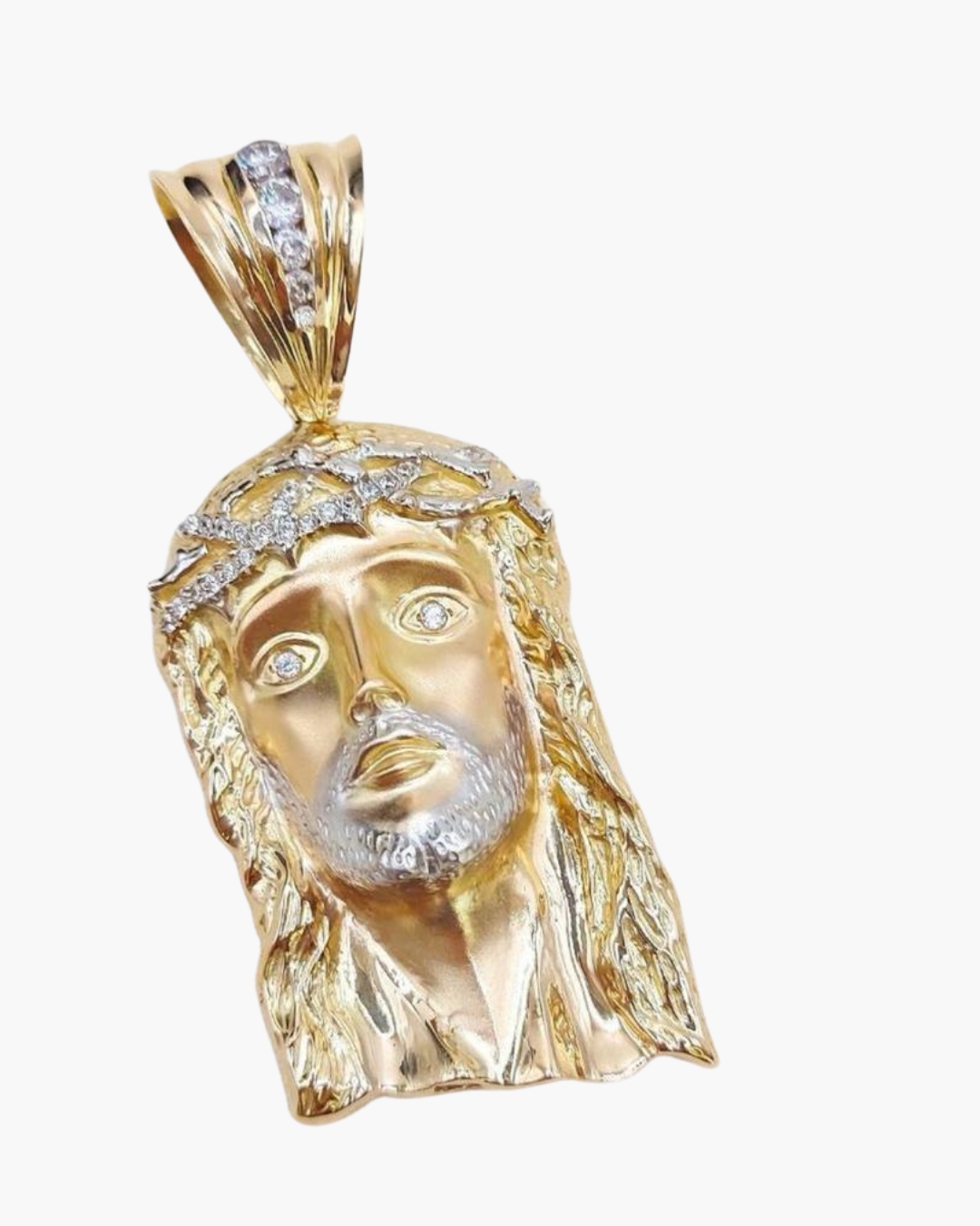 Solid 18K Gold Jesus Piece Pendant (64.8g)