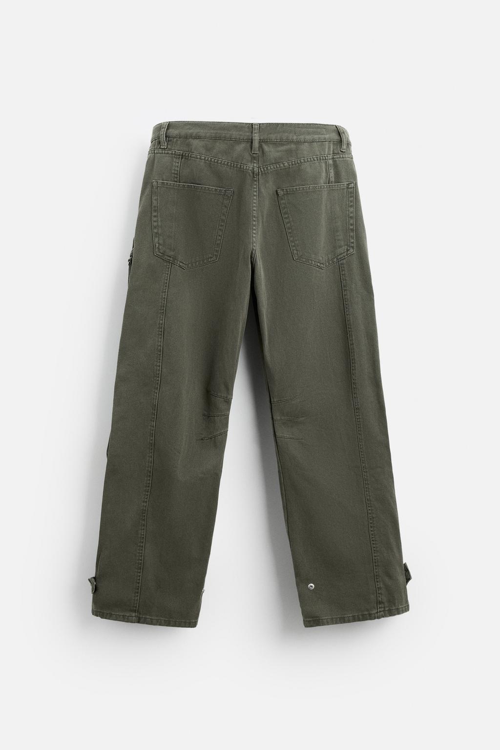 CARGO POCKET DENIM TROUSERS