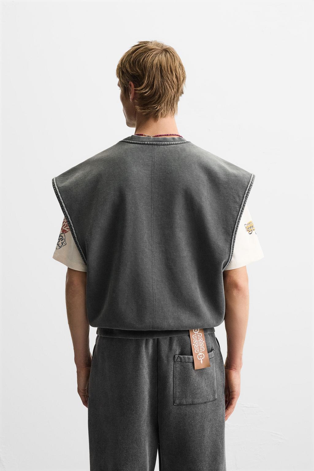 WASHED FLEECE GILET
