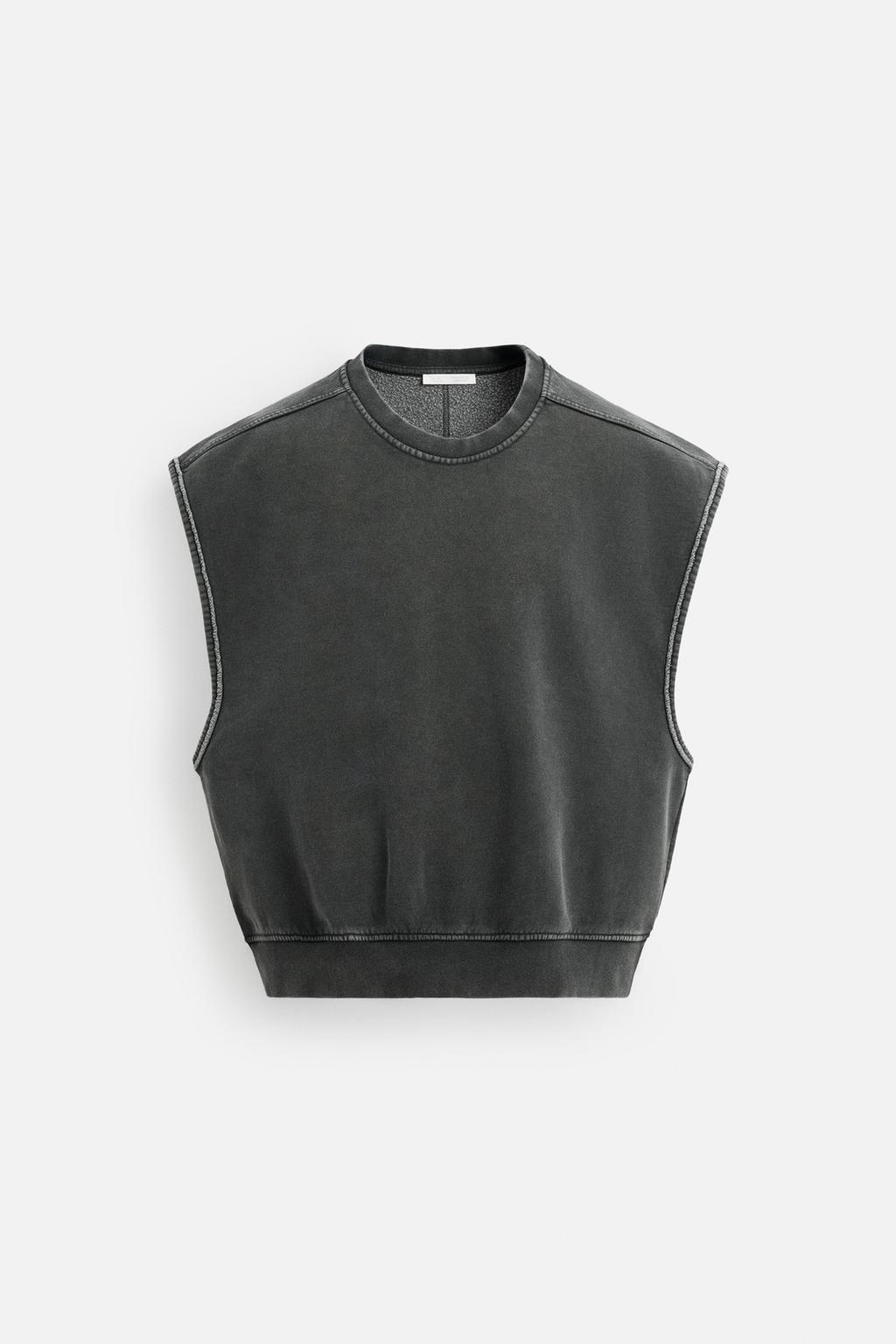 WASHED FLEECE GILET