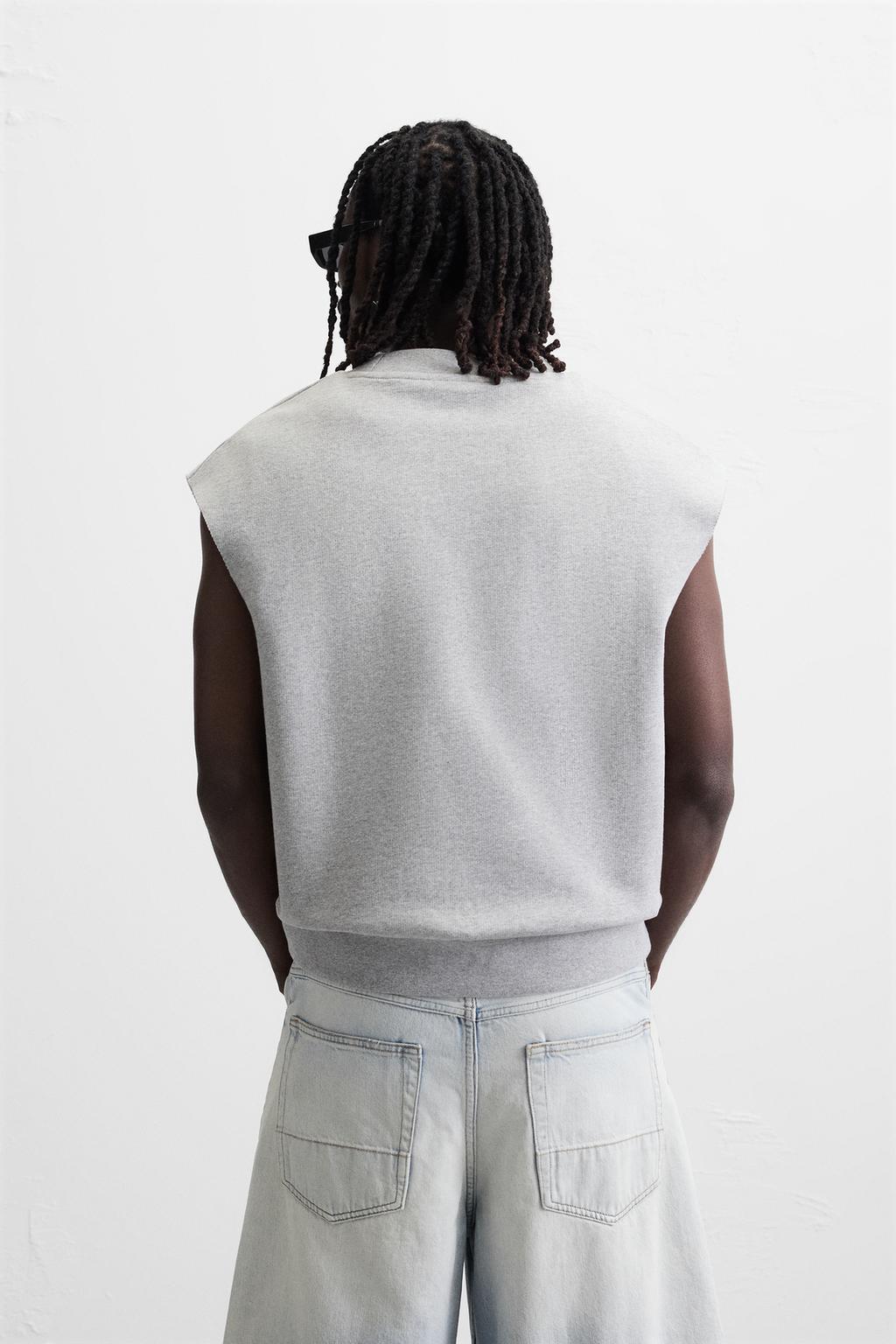 IRREGULAR FINISH FLEECE GILET