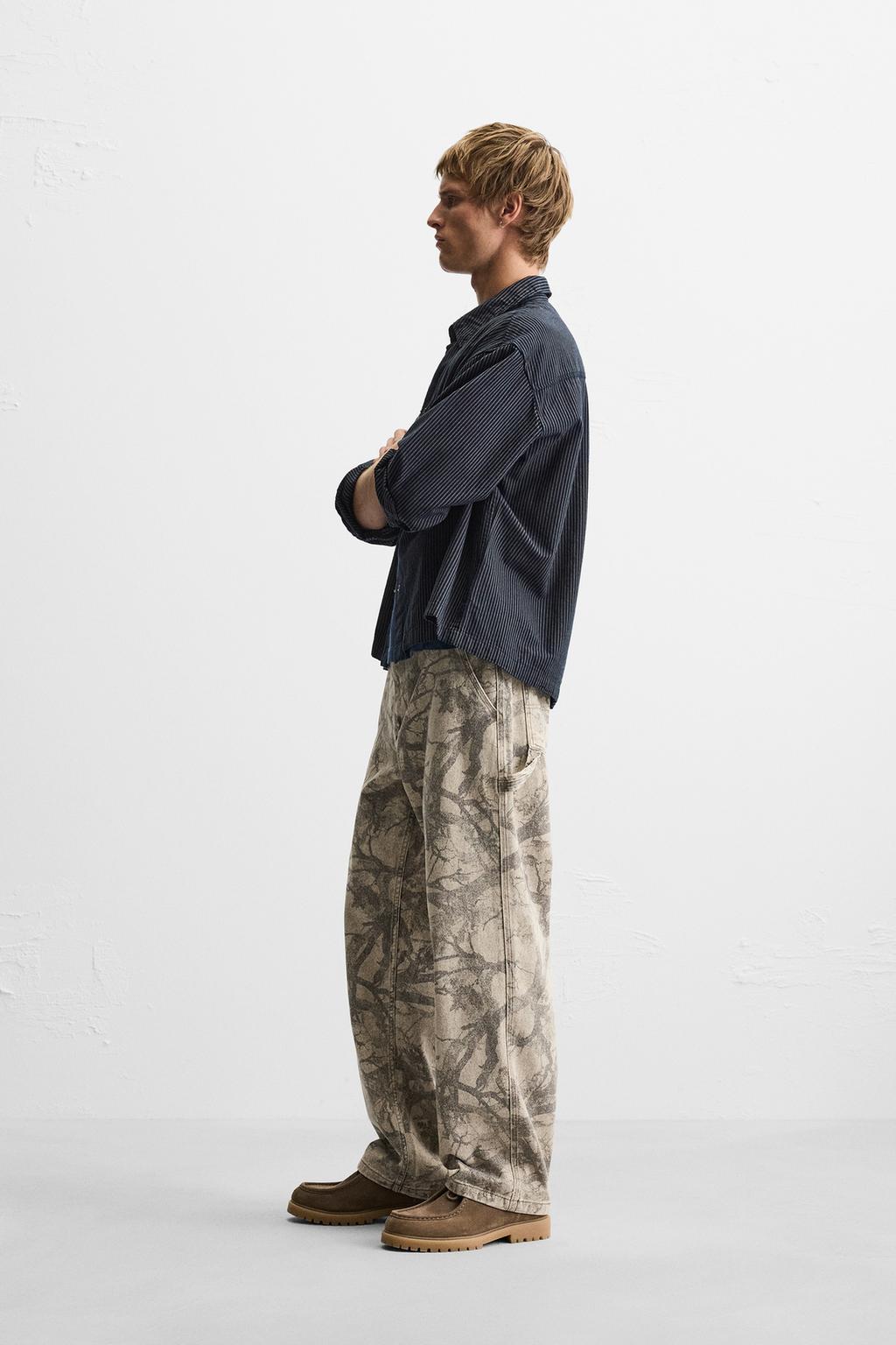 ABSTRACT PRINT CARPENTER TROUSERS