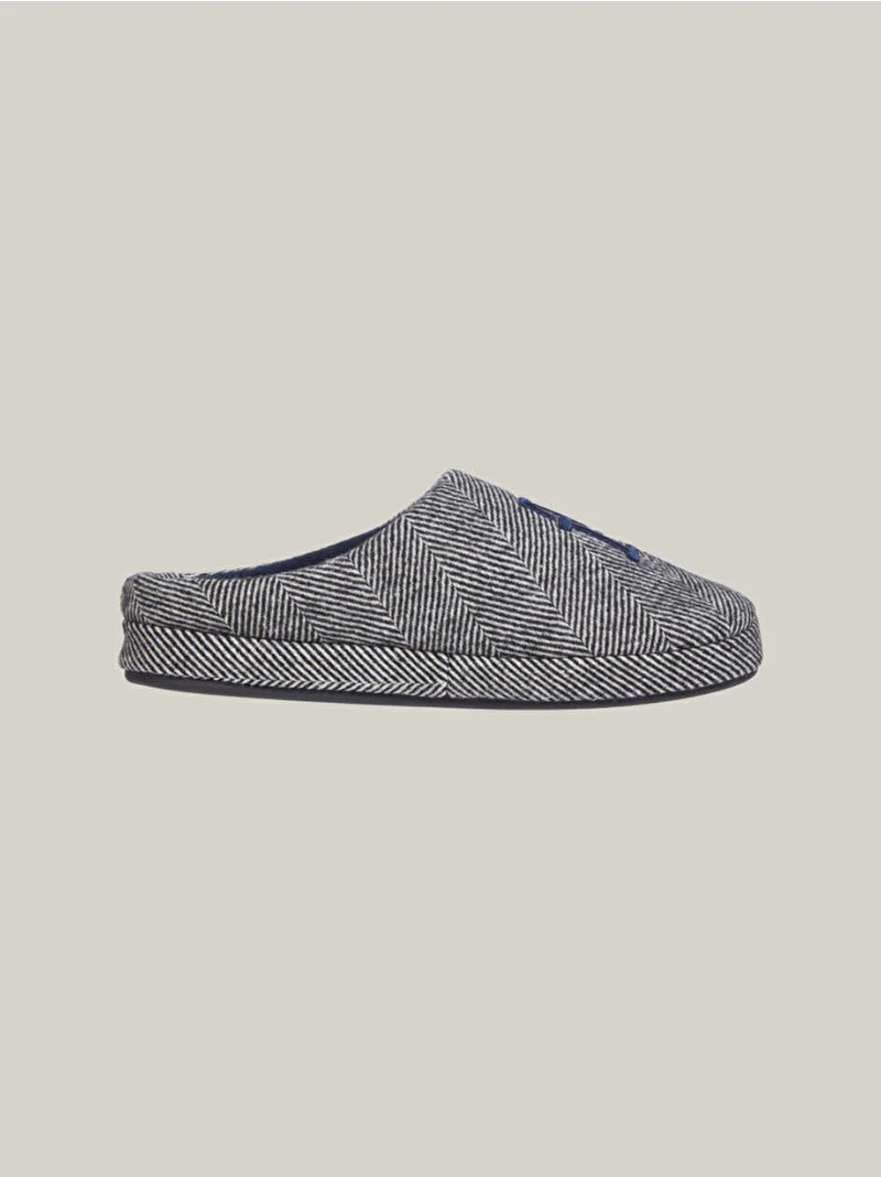 men's th embroi herringbon house slippers
