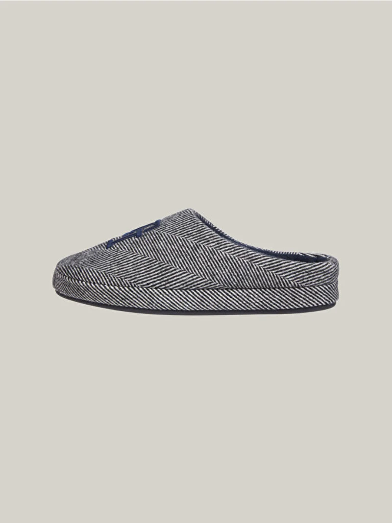 men's th embroi herringbon house slippers