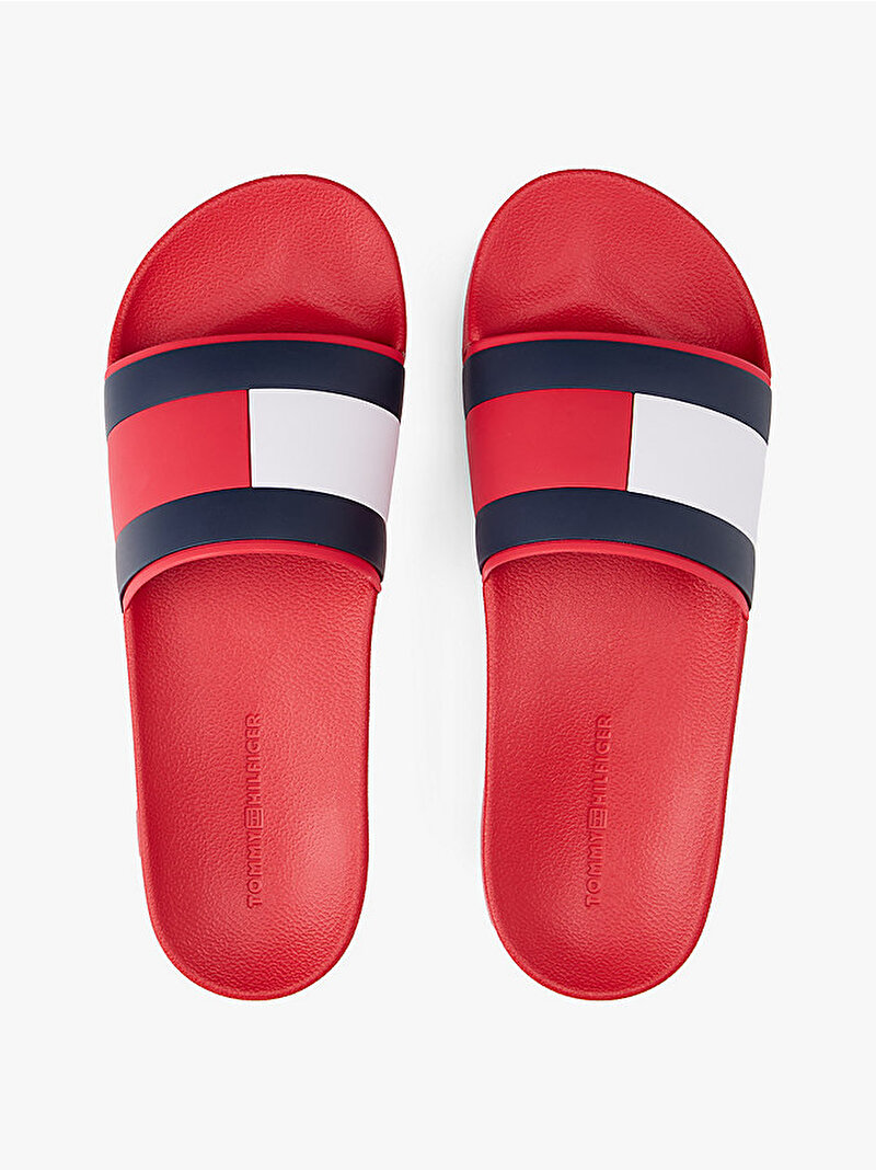 men's rubber th flag beach slippers