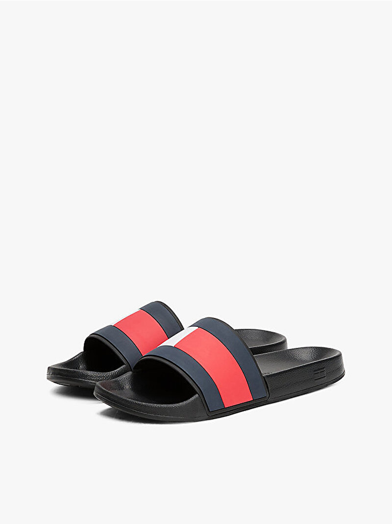 men's rubber th flag beach slippers
