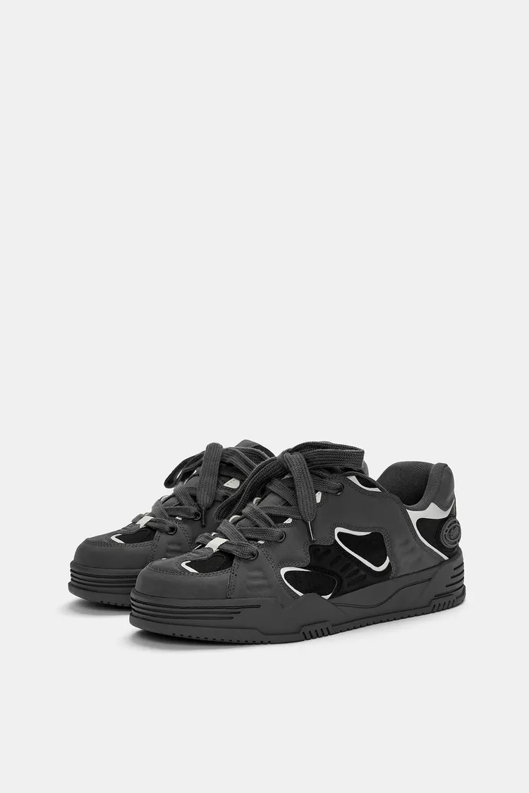 Multi-piece skateboard sneakers