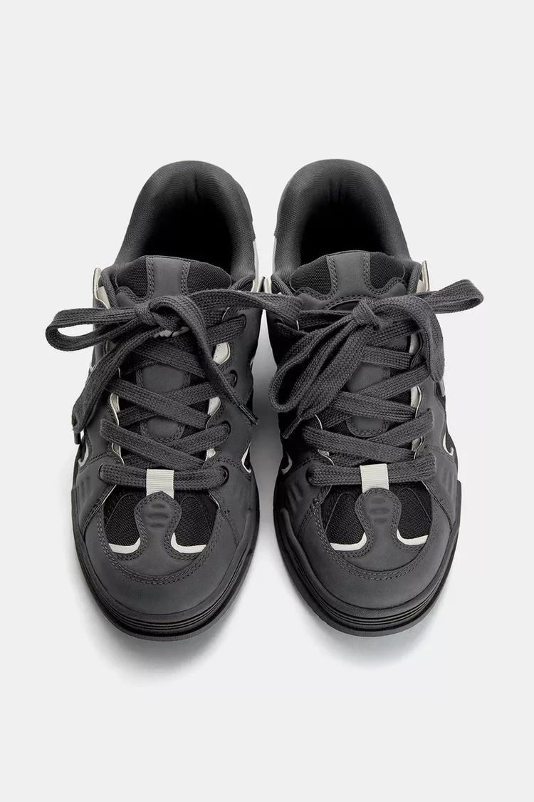 Multi-piece skateboard sneakers