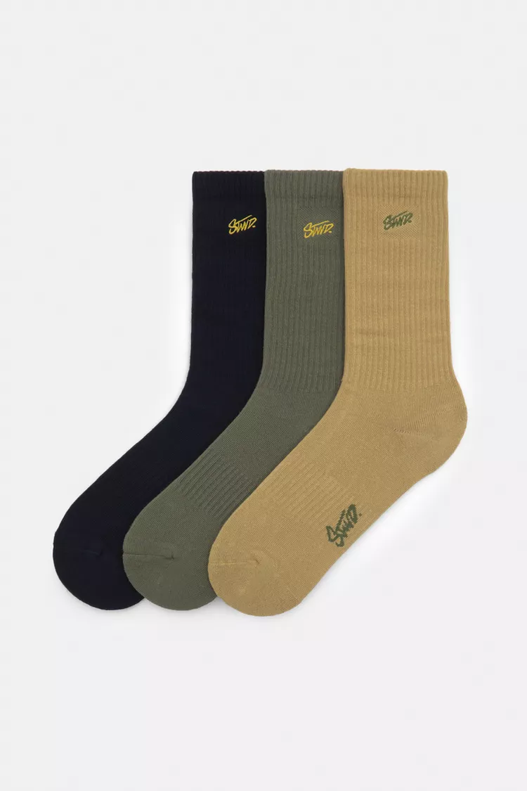 STWD embroidered socks set