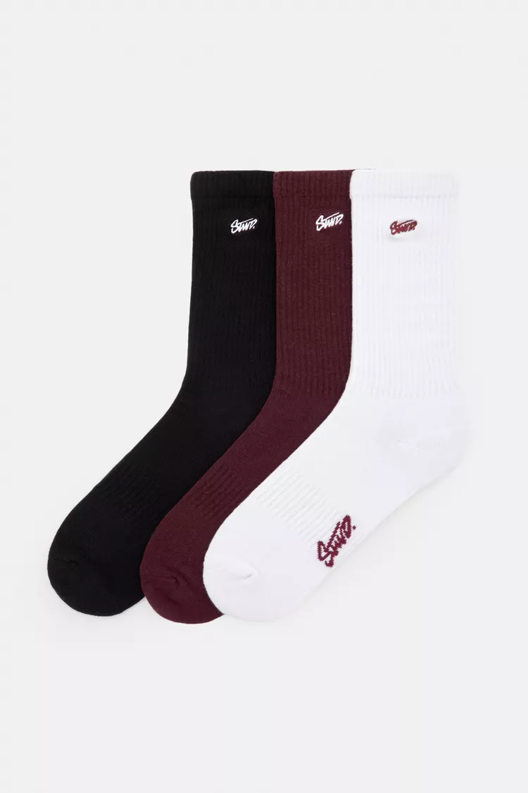 STWD logo long socks set