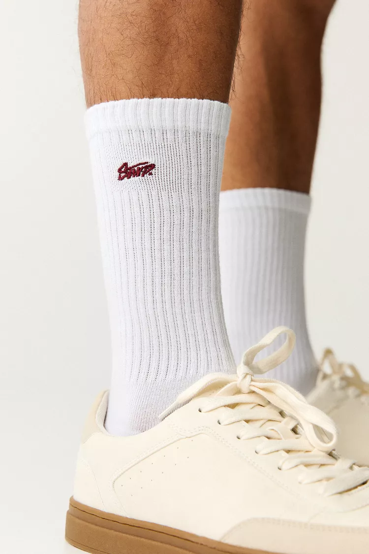 STWD logo long socks set