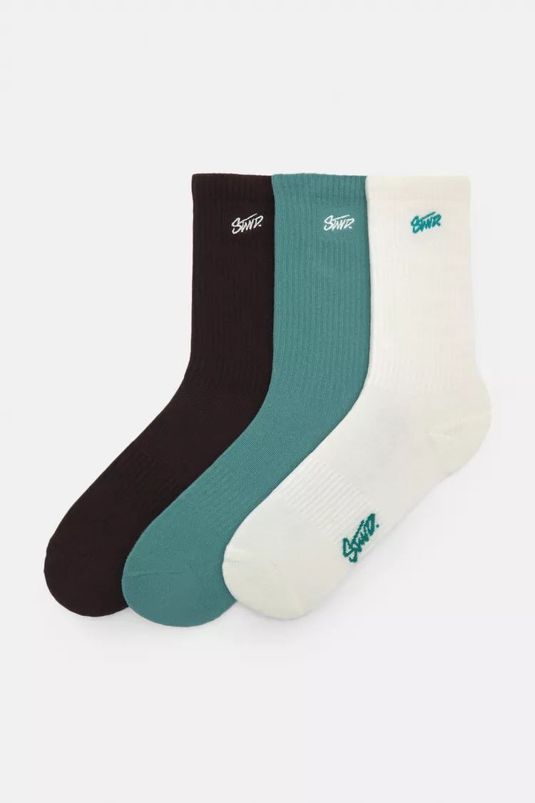 STWD embroidered socks set