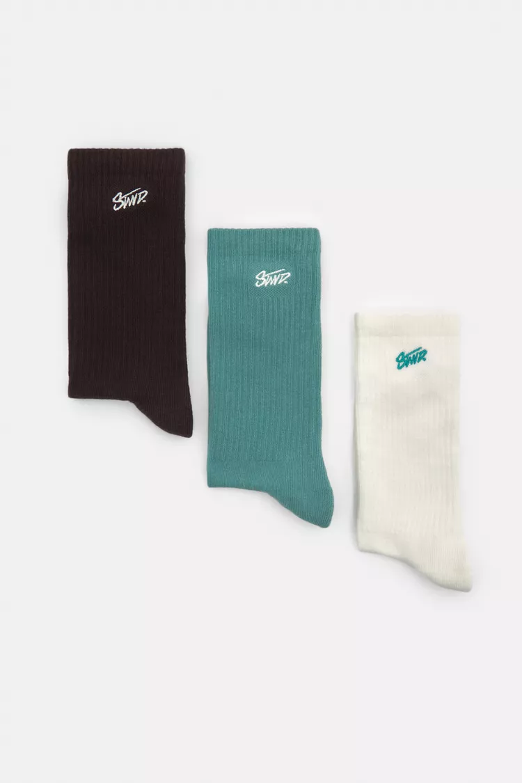 STWD embroidered socks set