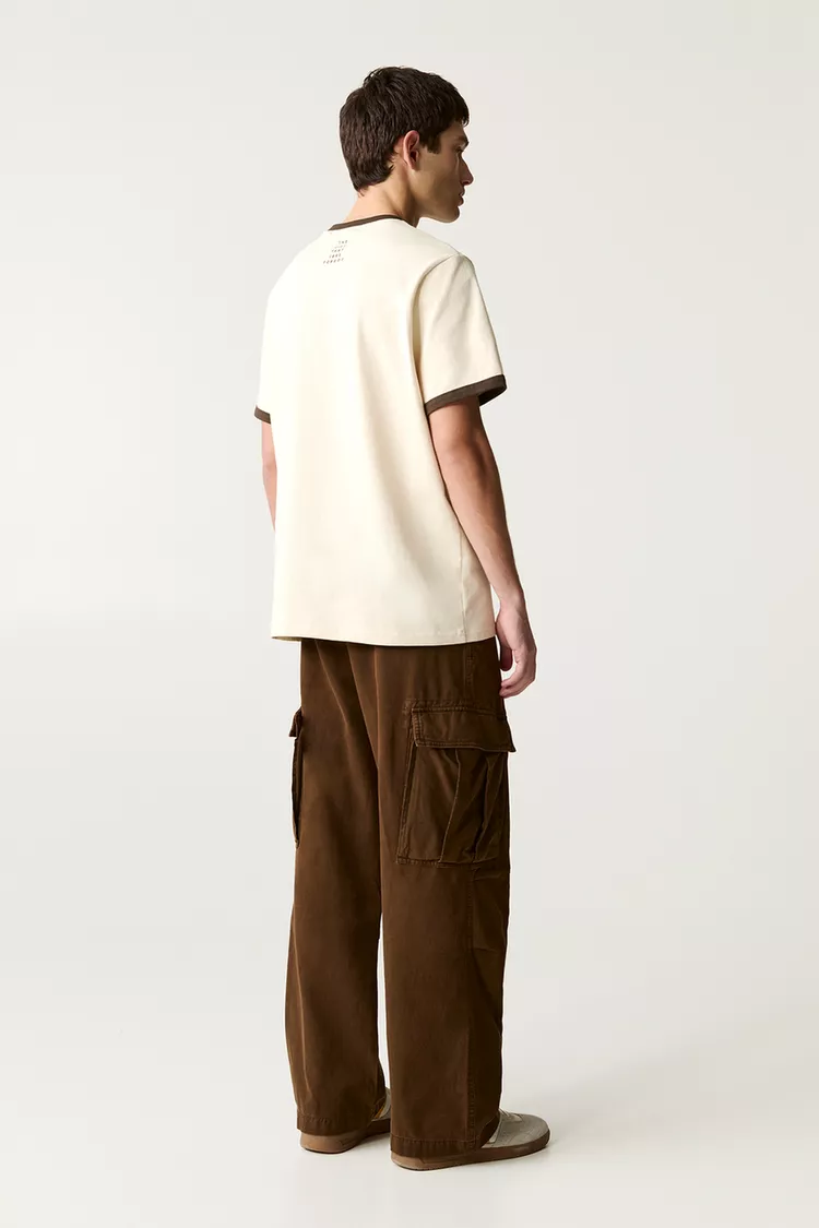 Faded effect baggy cargo pants