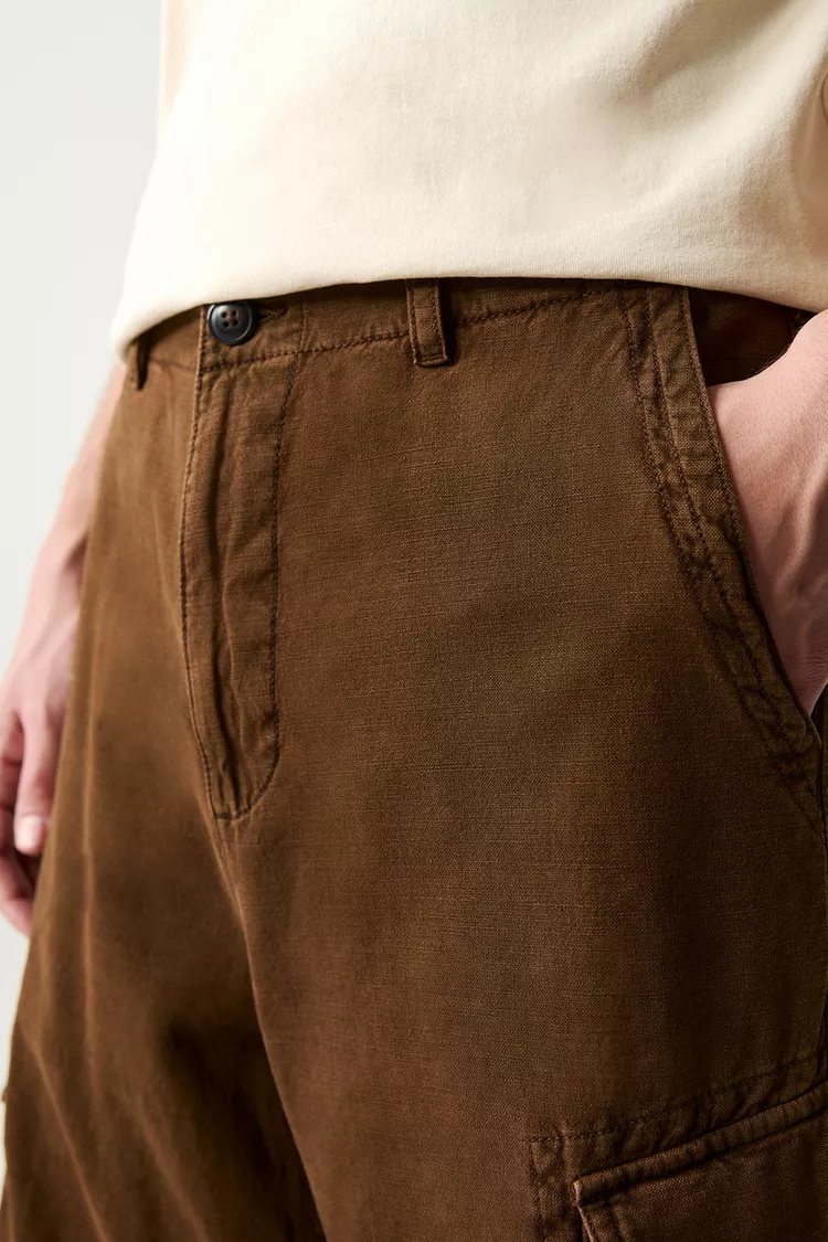 Faded effect baggy cargo pants