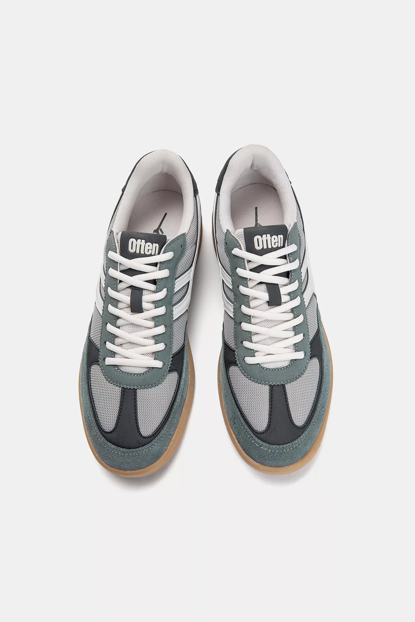 Multi-panel retro trainers