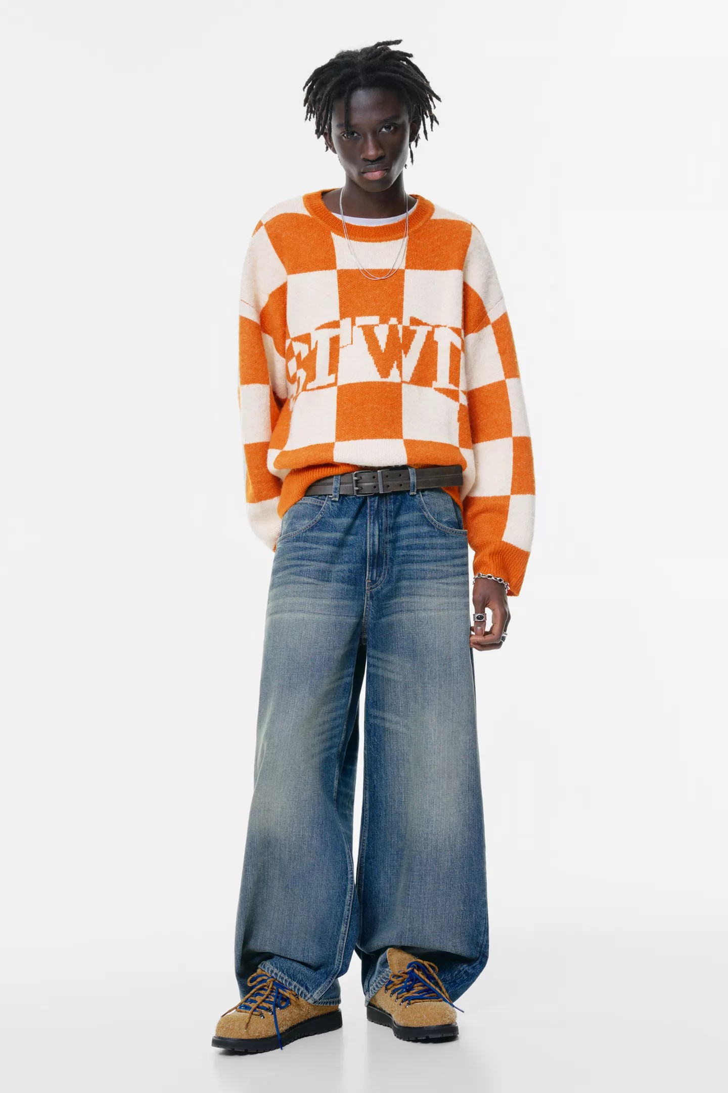 STWD checked sweater