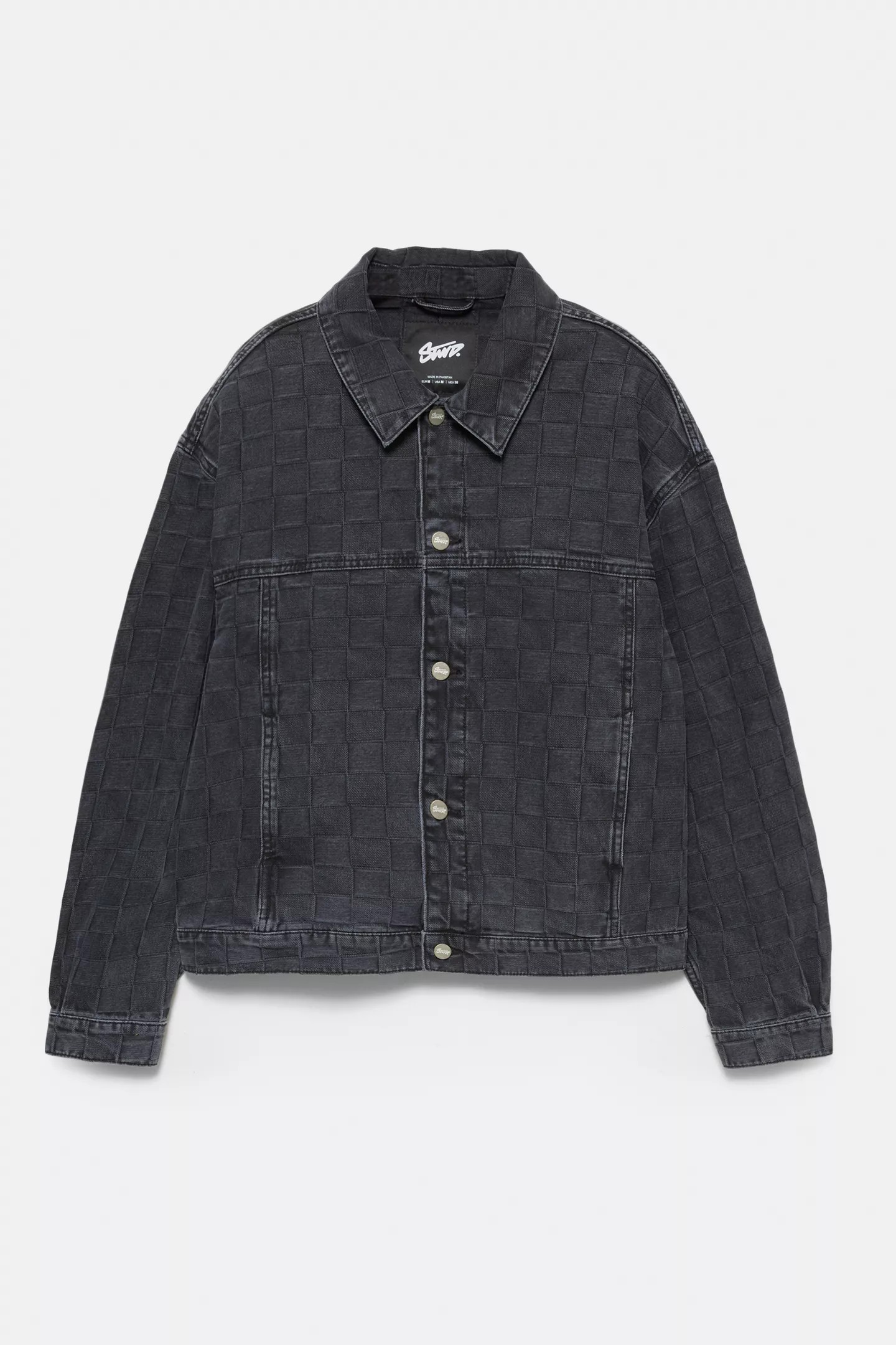 Plaid denim gödəkçə