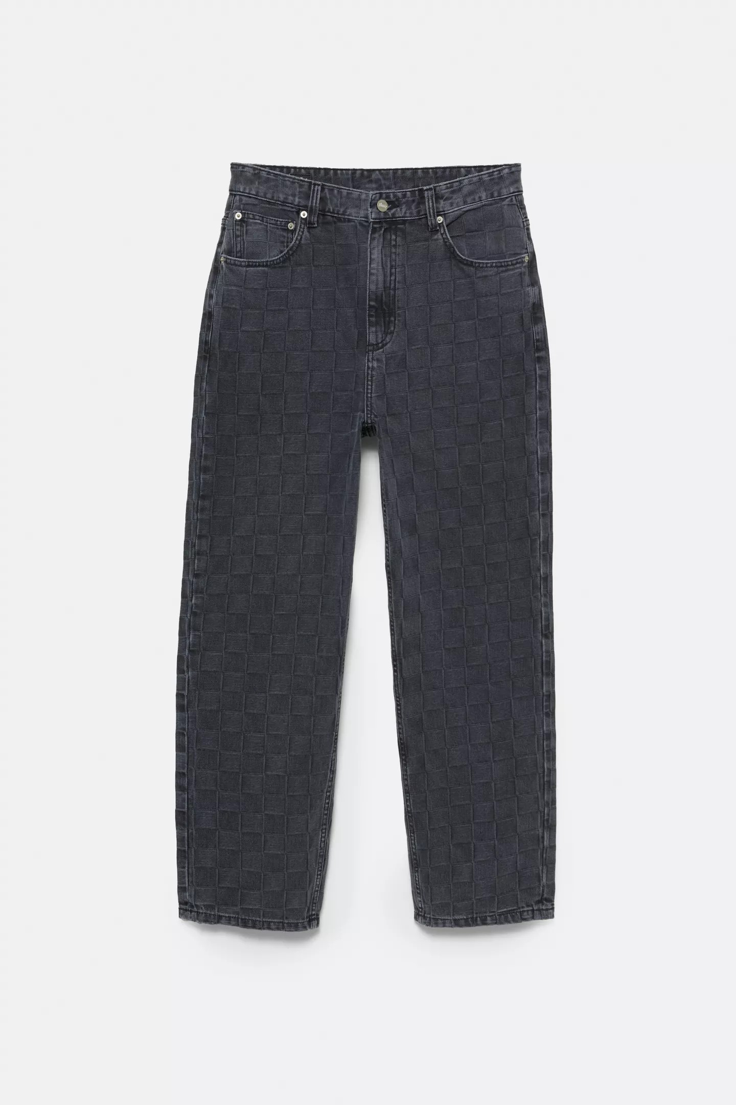 Checkered baggy jeans