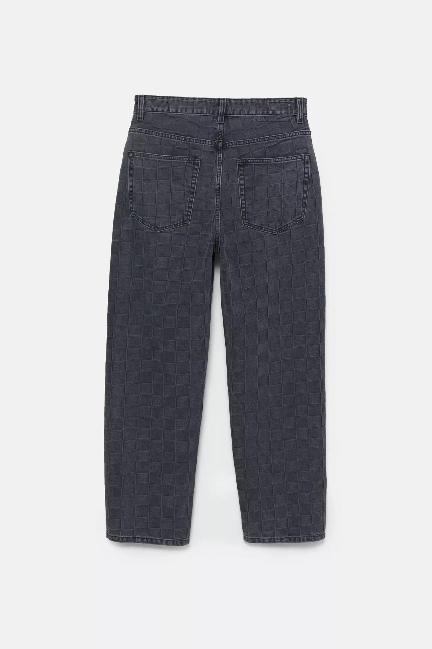 Checkered baggy jeans