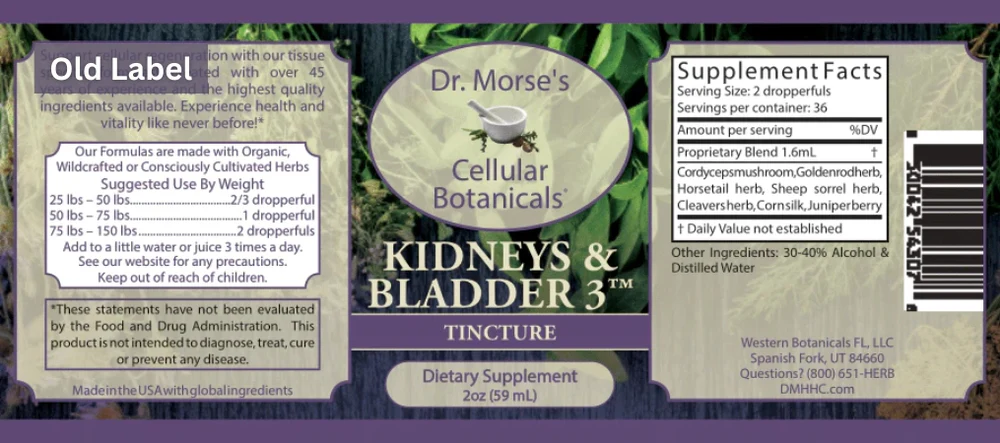 Kidneys & Bladder Daily (59 ml tinktūra) (Kidneys & Bladder 3 - Cleanser)