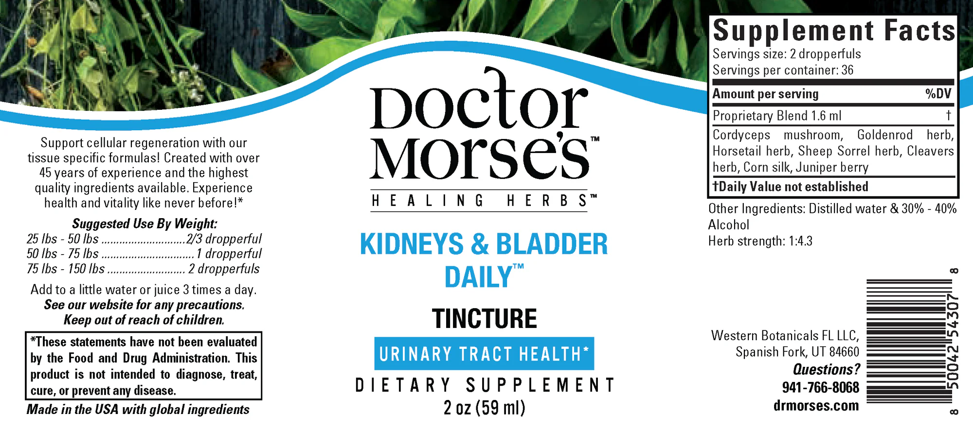 Kidneys & Bladder Daily (59 ml tinktūra) (Kidneys & Bladder 3 - Cleanser)