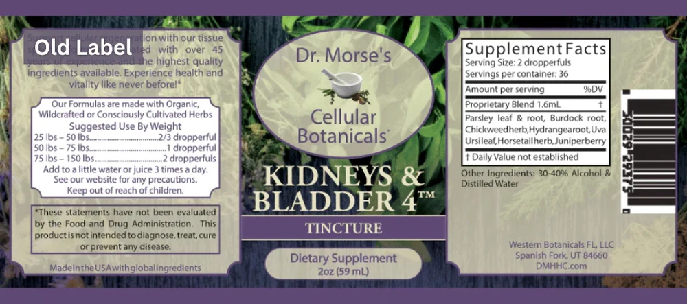 Kidneys & Bladder Drain (59 ml tinktūra) (Kidneys & Bladder 4 - Diuretic)