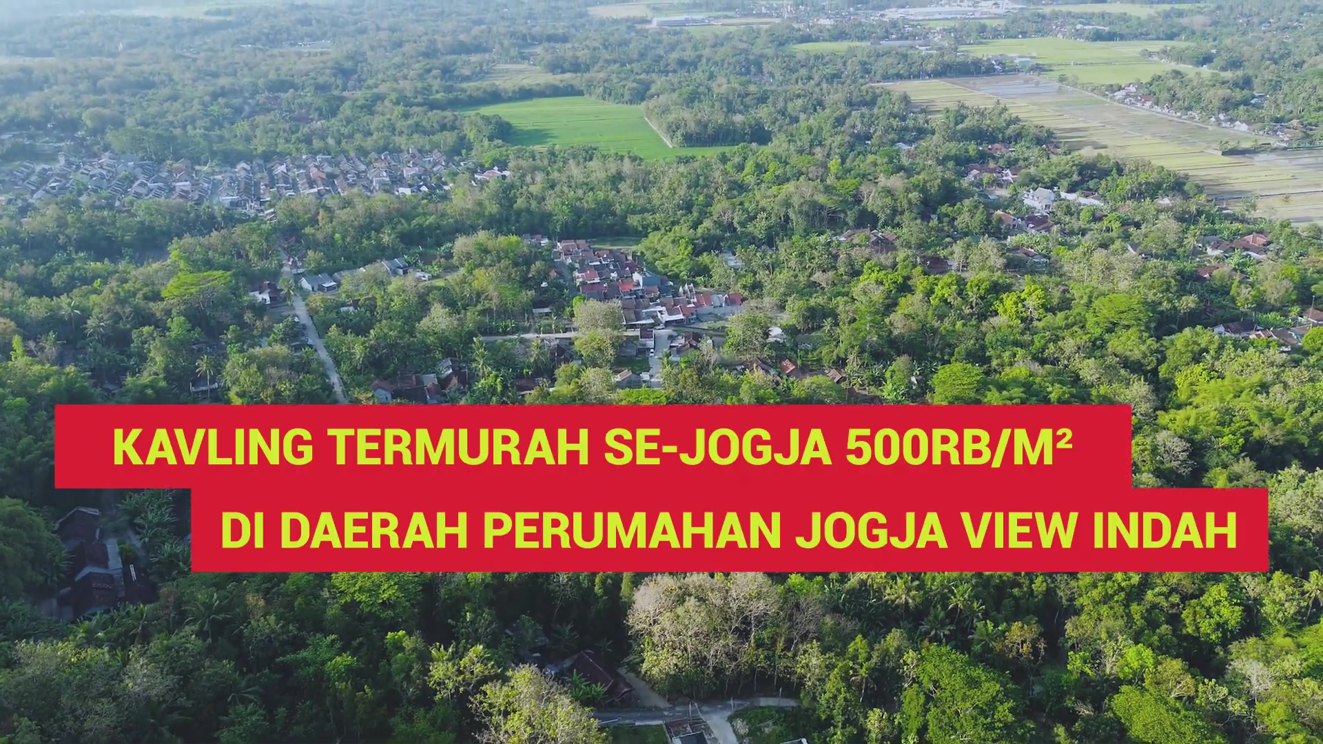 DL-060 Kavling Termurah Se-Jogja 500rb/m² Di Daerah Perumahan Jogja View Bukit, Sawah, Kota Dan Gunung