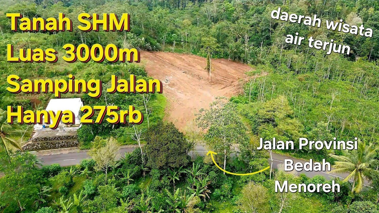 DL-042 Jual Tanah SHM di Purwosari Kulon Progo LUAS 3000m² Harga 275rb/m²!! Cocok untuk Villa, Resto