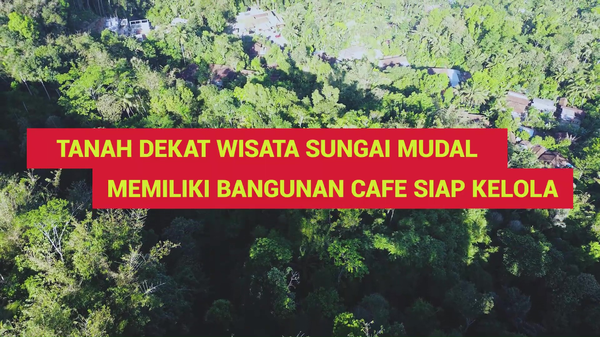 DL-032 Tanah Dekat Wisata Sungai Mudal Ada Bangunan Cafe Siap Kelola Luas 1000m² Dengan View Diatas Awan