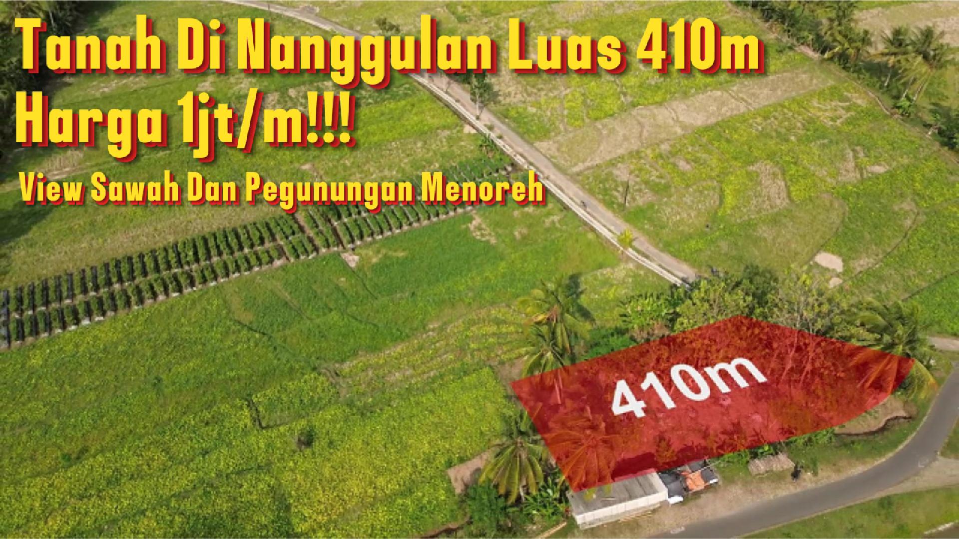 DL-040 Tanah Di Nanggulan Luas 410m Harga 1jt/m View Sawah Dan Pegunungan Menoreh!!!