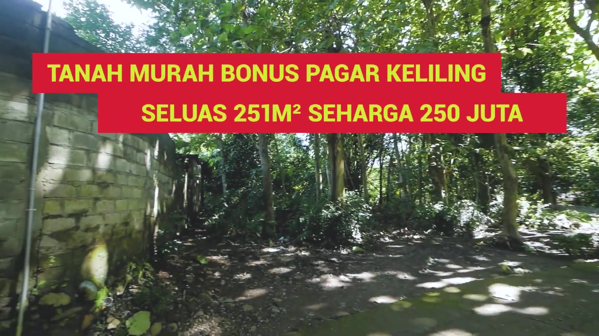DL-021 Tanah Murah Bonus Pagar Keliling Siap Bangun Luas 251m² Harga 250 Juta Berada Di Moyudan, Sleman