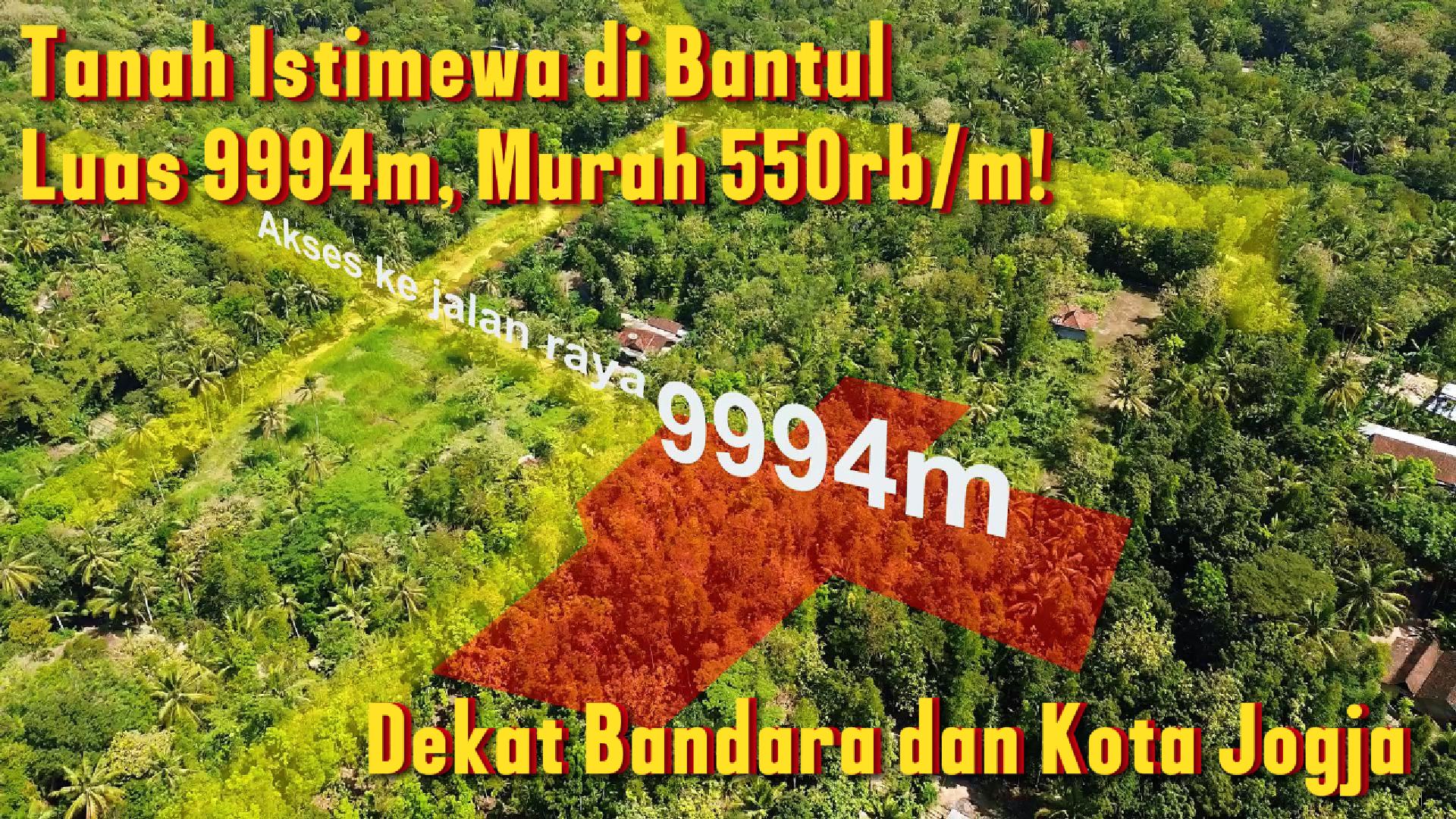 DL-019 Jual Tanah Pekarangan di Sedayu Luas 9994m² Harga 550rb/m Dekat Jalan Nasional Bandara YIA-Jogja
