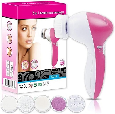  5 in 1 beauty care facial massager with 2 speed control