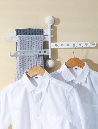  Seamless suction cup towel rack