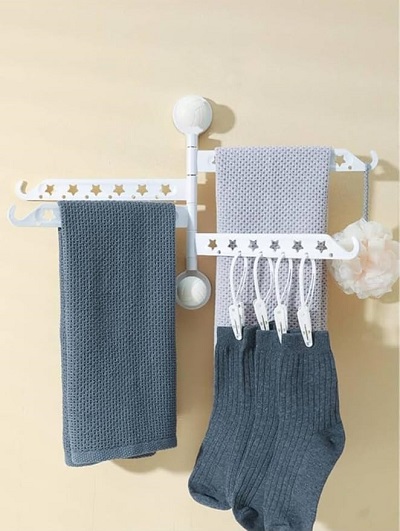  Seamless suction cup towel rack
