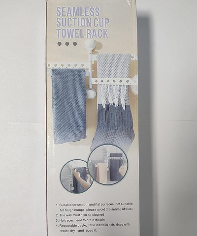  Seamless suction cup towel rack