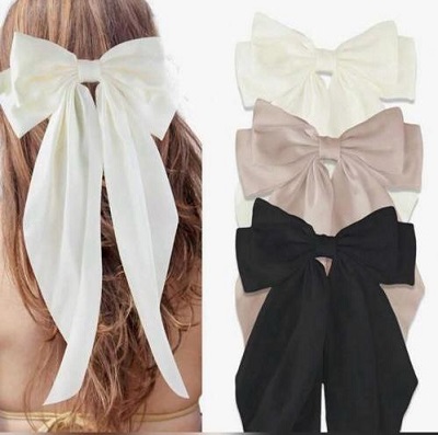 Large Bow Hair Clips Set