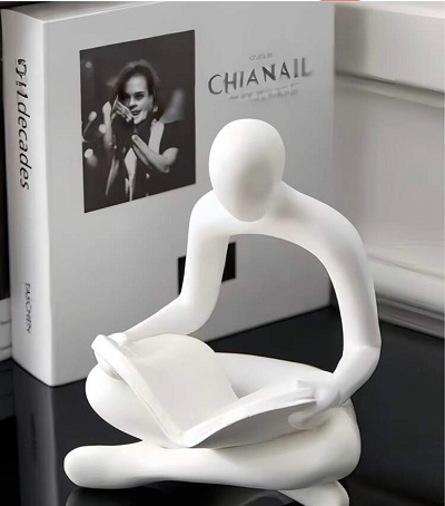 Modern Abstract Reader Sculpture