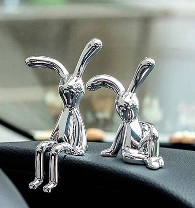 Metallic Bunny Figurines
